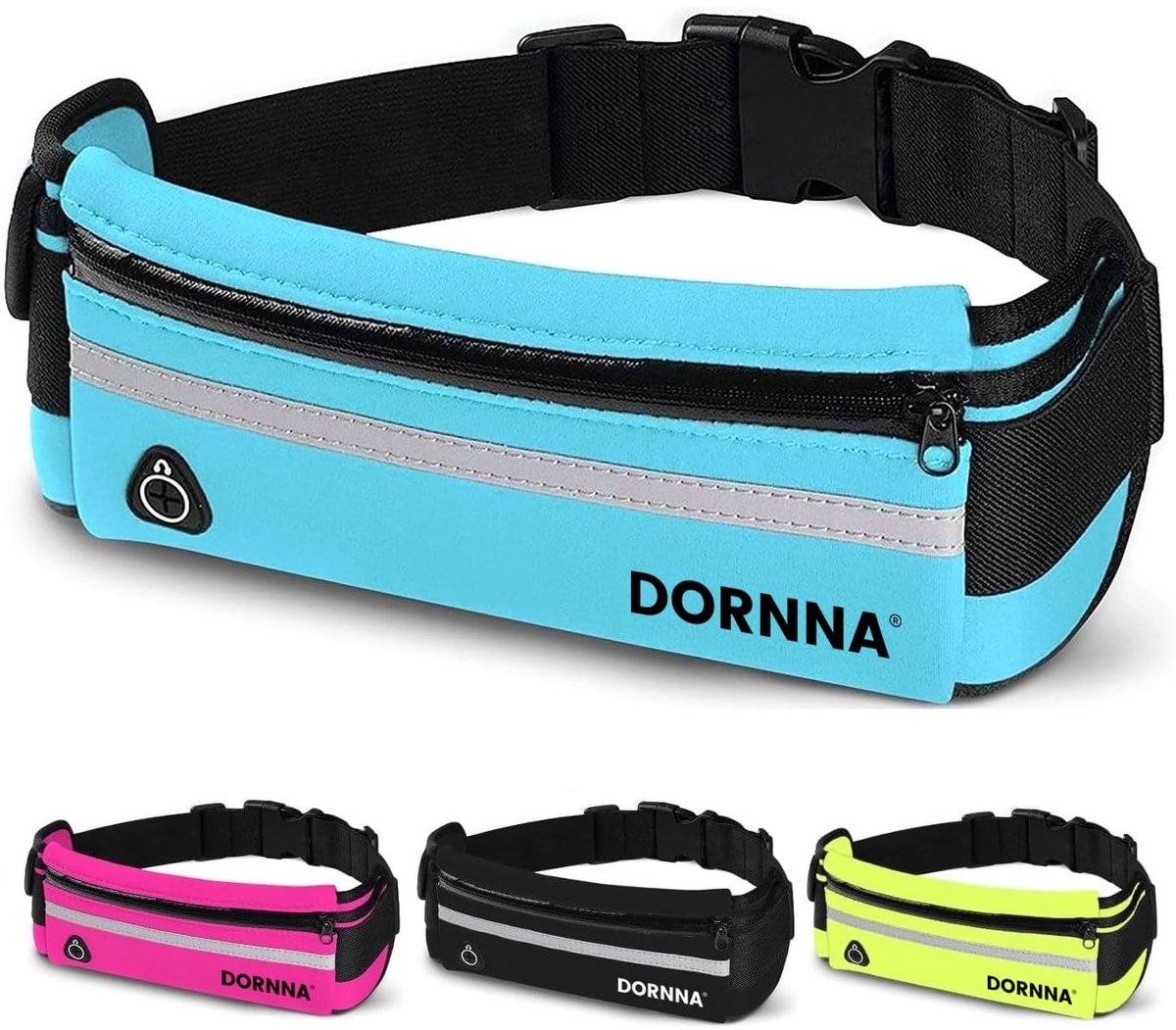 Allecto - Running waist bag - Sportieve heuptas - Waterdicht - Blauw - Hardlopen - Comfortabel en praktisch voor onderweg - Geschikt voor sport en ...