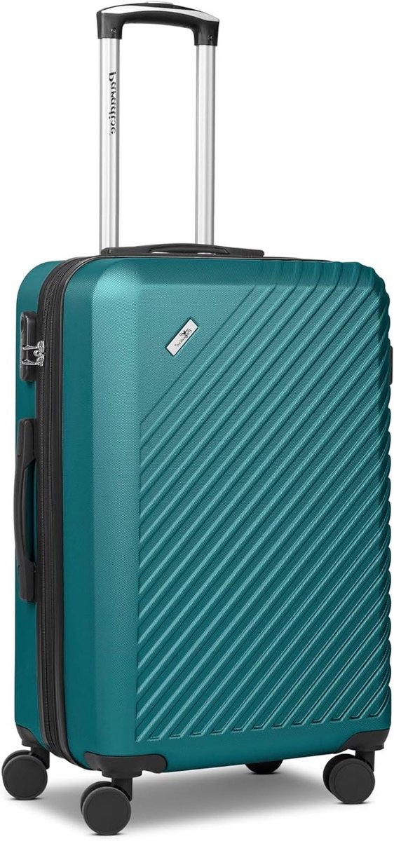 Harde Koffer - Reiskoffer Trolley - Reizen Organiseren - Uitbreidbaar Volume - 68 cm - Smaragdgroen