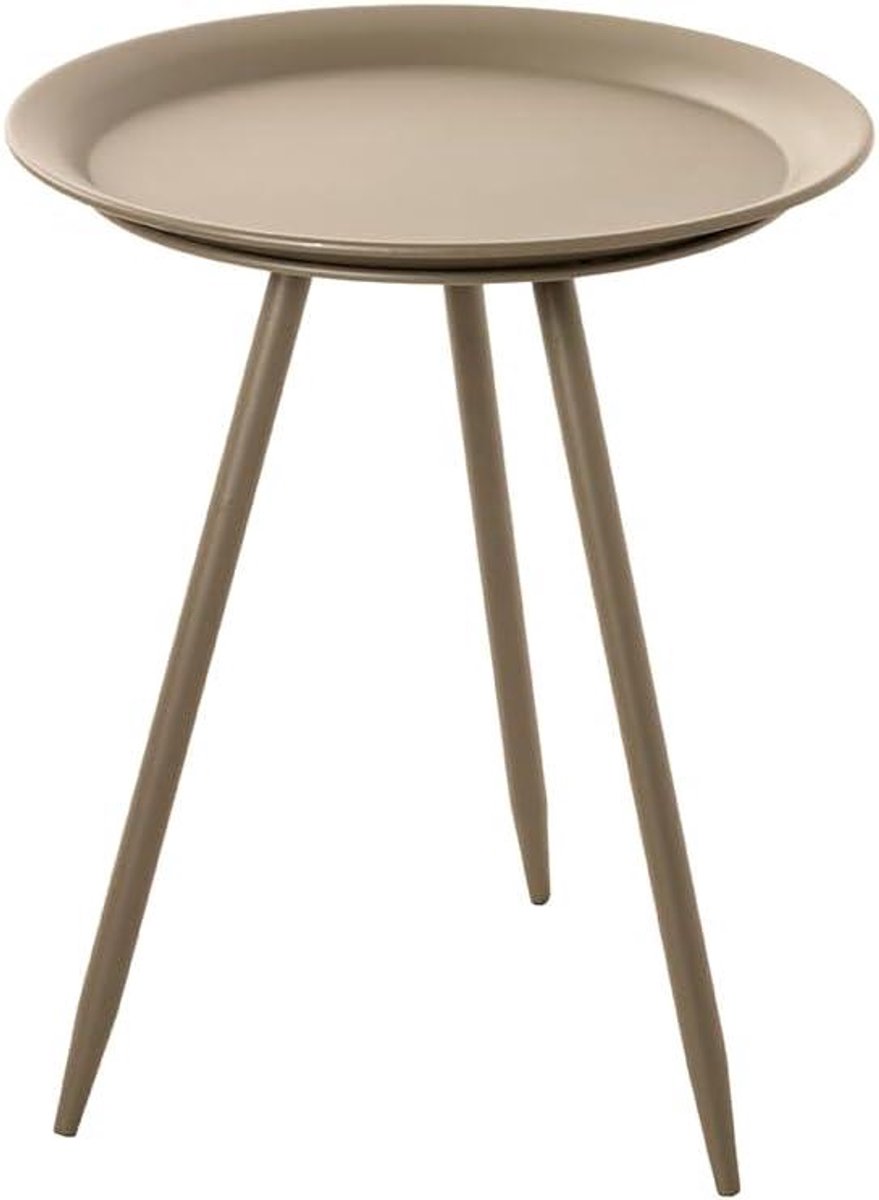 Bijzettafel Metaal - Salontafel Klein - Woonkamer Inrichten - Moderne Stijl - Ø 38 x H 47 cm - Groen