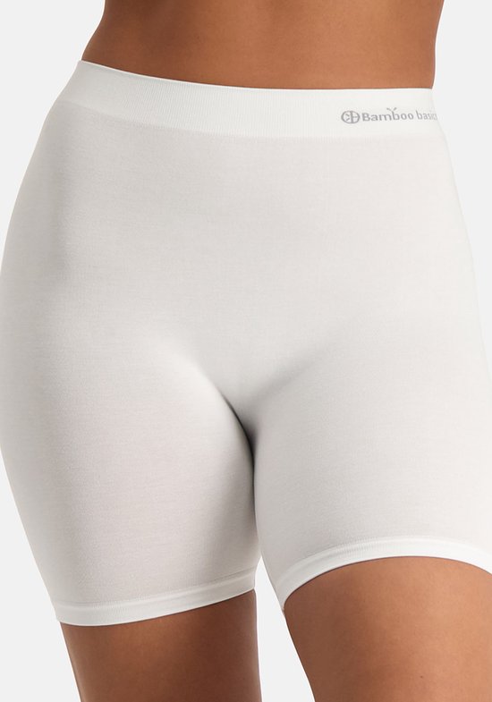 Bamboo Basics Biker Short Dames Naadloos Suze - Witte Korte Legging Dames - Maat XXL - Bamboe Bikershort Dames - Lange Onderbroek Dames — afbeelding 4
