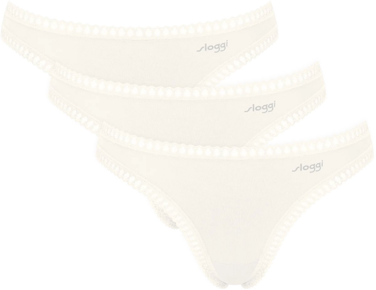 Sloggi Women GO Crush String (3-pack) - dames string - wit