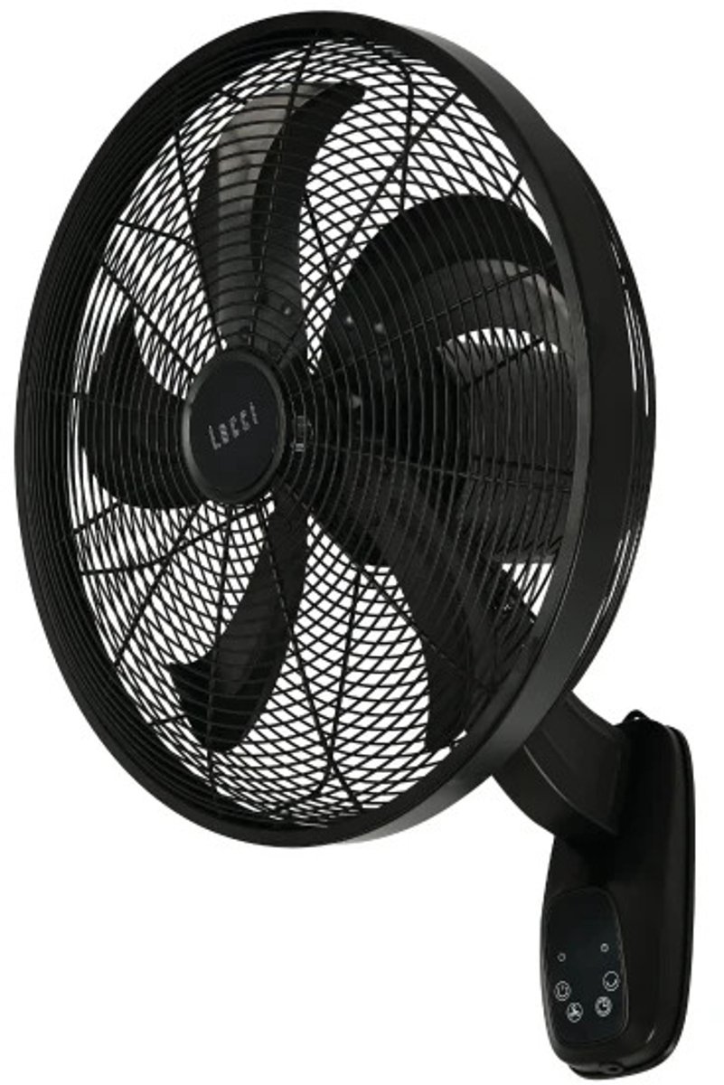 Lucci AIR Glide DC WV Schwarz Wandventilator 36 W Zwart
