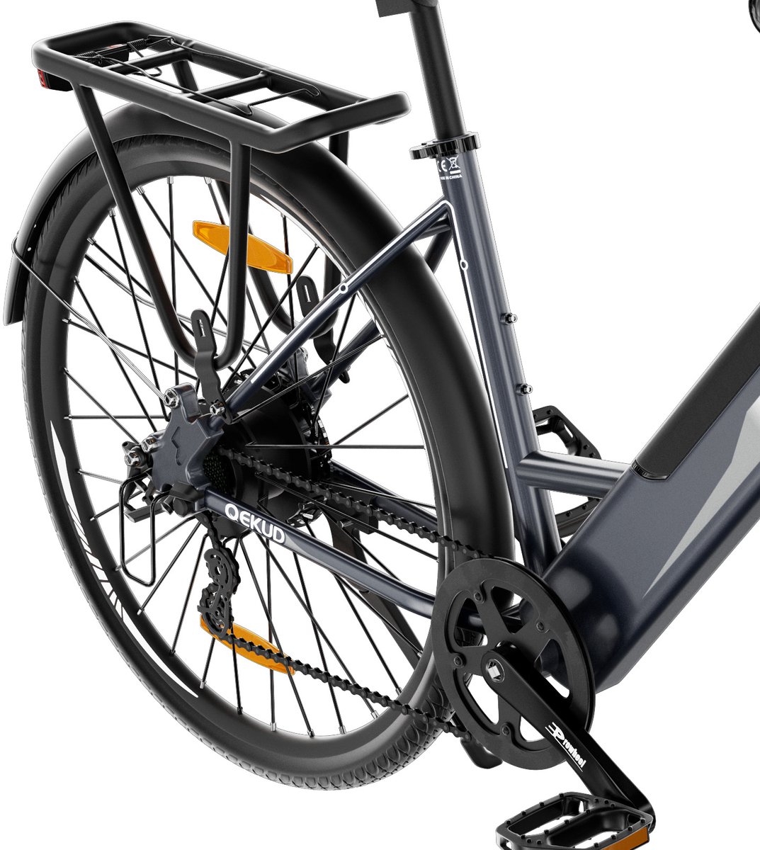 Qekud F26 Pro Elektrische Fiets 26" Trekking E-Bike - 250W Motor - 36V 13Ah Accu - 100km Bereik - 7 Versnellingen - Stapdoor Frame – foto 3