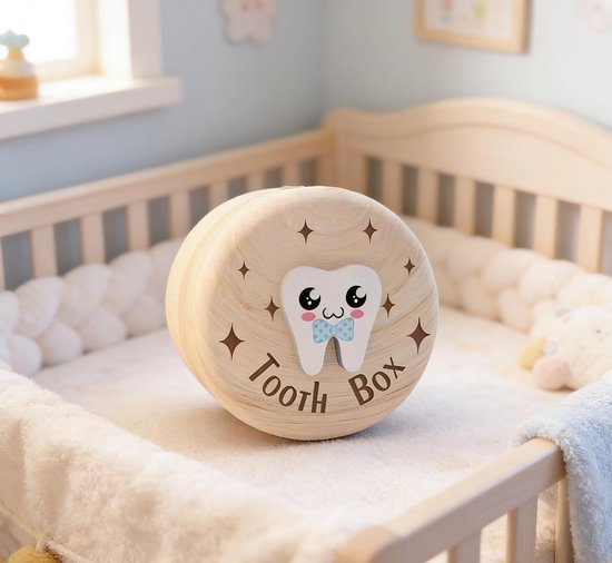 Tandendoosje - Houten babytandendoosje voor jongens en meisjes - Opbergdoos voor kindertanden - Zwangerschapscadeau - Babycadeau van Memory Keepers — afbeelding 3