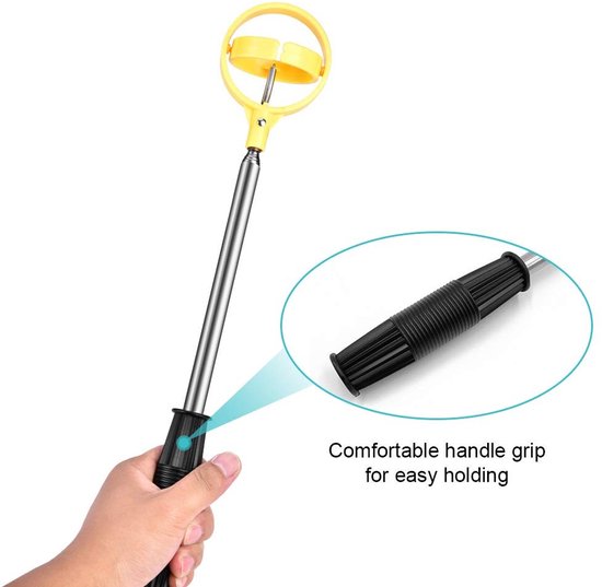 Allecto - Golfbal retriever - Telescopische golfbalpick-up - Automatische vergrendeling - Geel - Golfbalplukker - Handig voor golfers - Ideaal voor... van Allecto — afbeelding 3