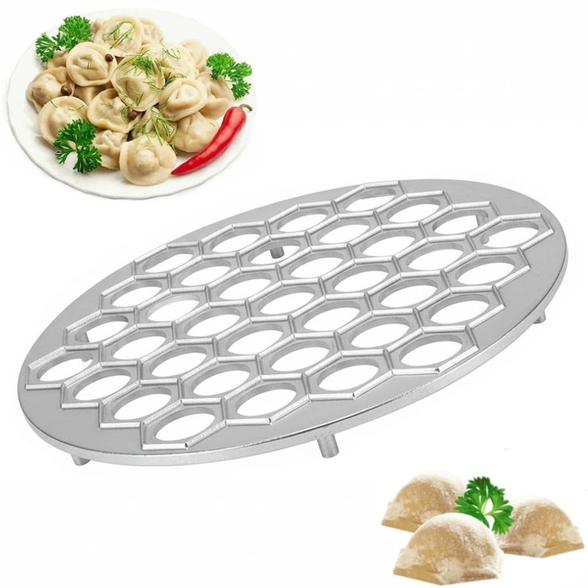 Dumplingvorm 37 Houders Bakvorm Ravioli Maken Aluminium Keukenaccessoire