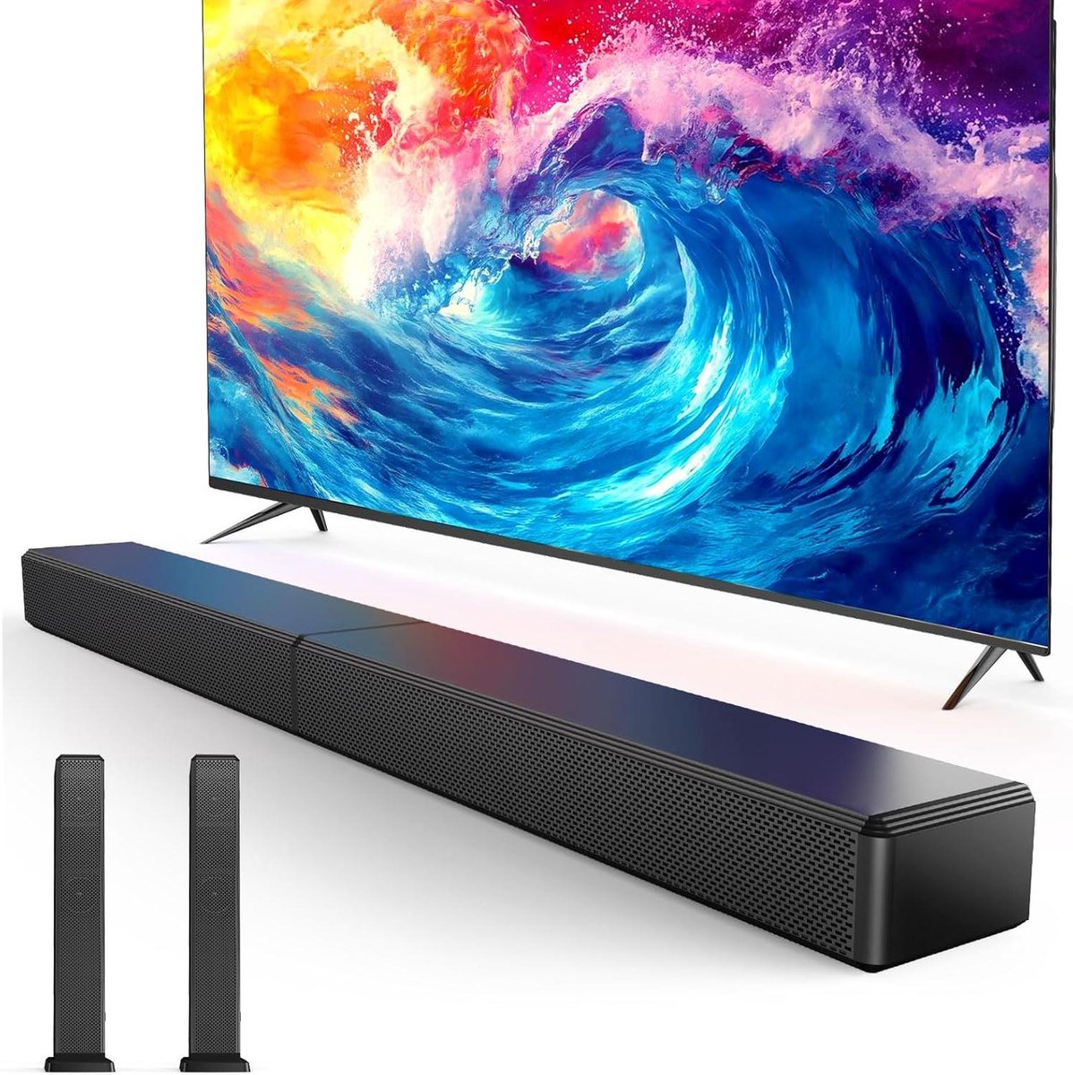 Soundbar - Luidspreker Home Cinema - Films Kijken - Afneembaar Ontwerp - 100 W - Zwart
