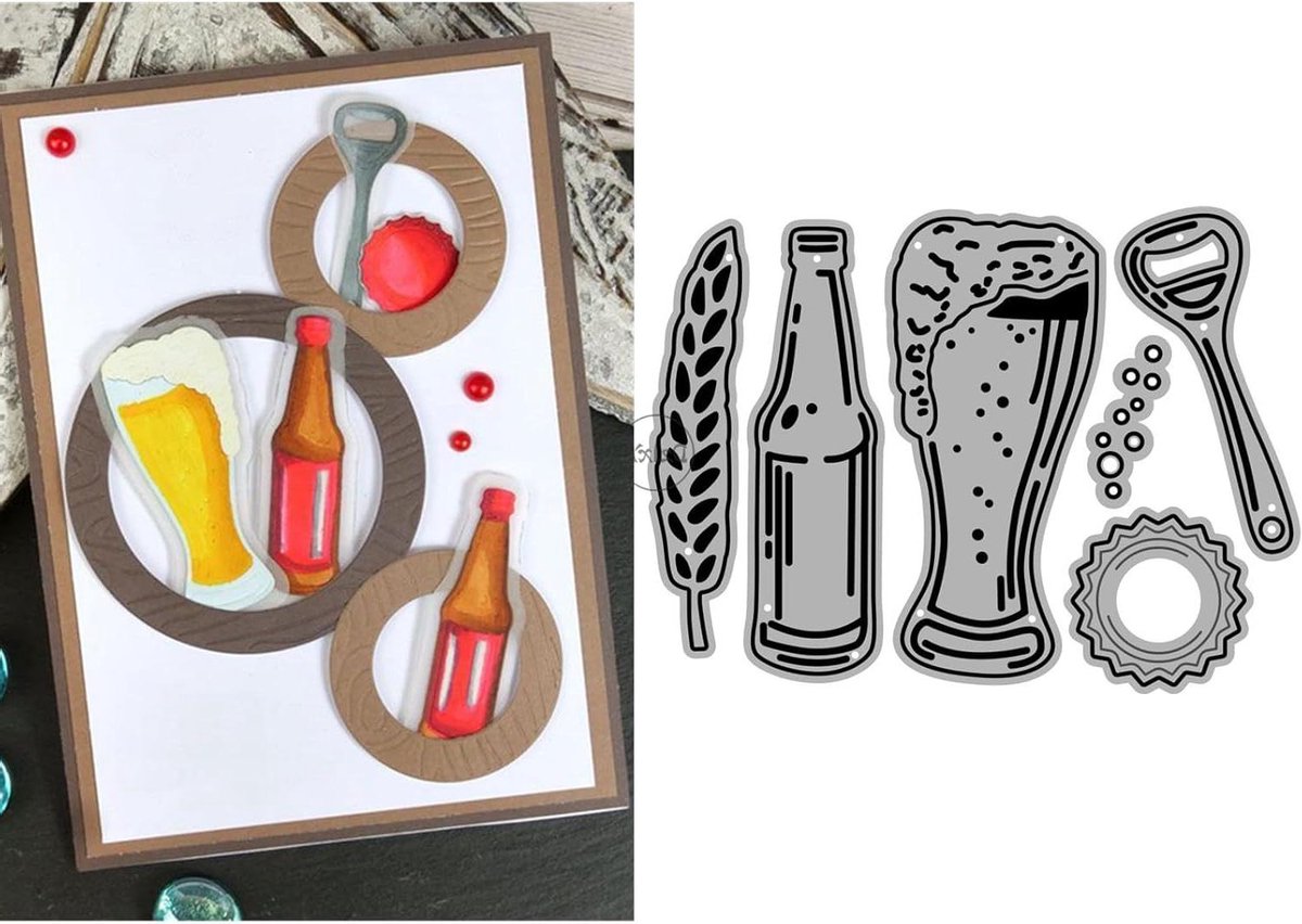 Metalen Snijmal - Papier Snijder Stans - Kaarten Maken - Koolstofstaal - Zie Afbeelding - Zilver
