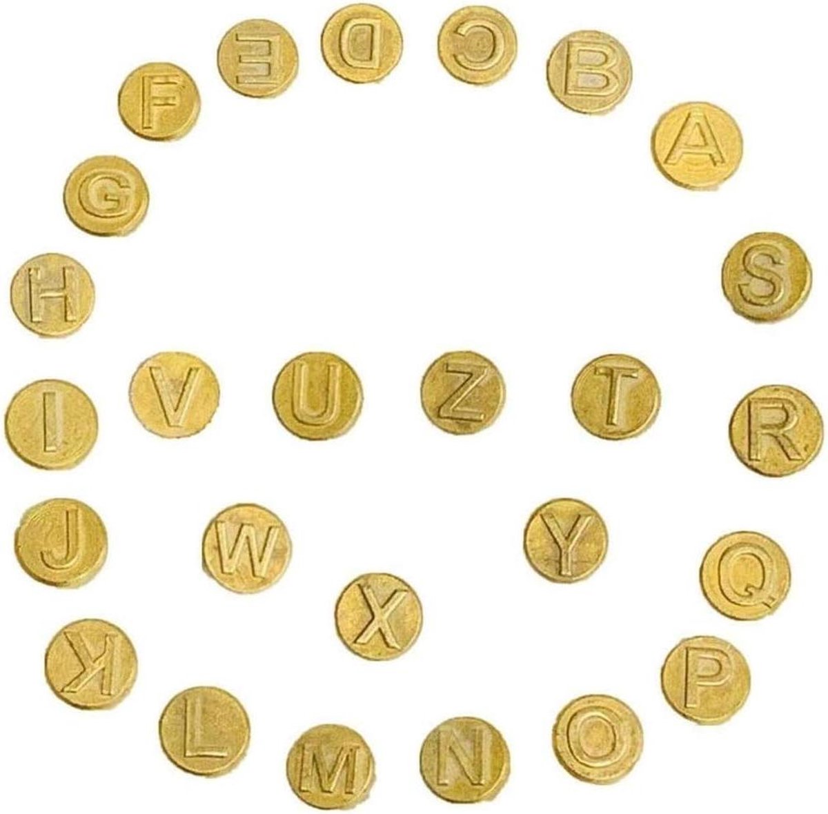 Houtverbranding Tool - Pyrografie Pen Set - Houtbewerking Ambachten - 26 Letters Ontwerp - 28 Stuks - Goud