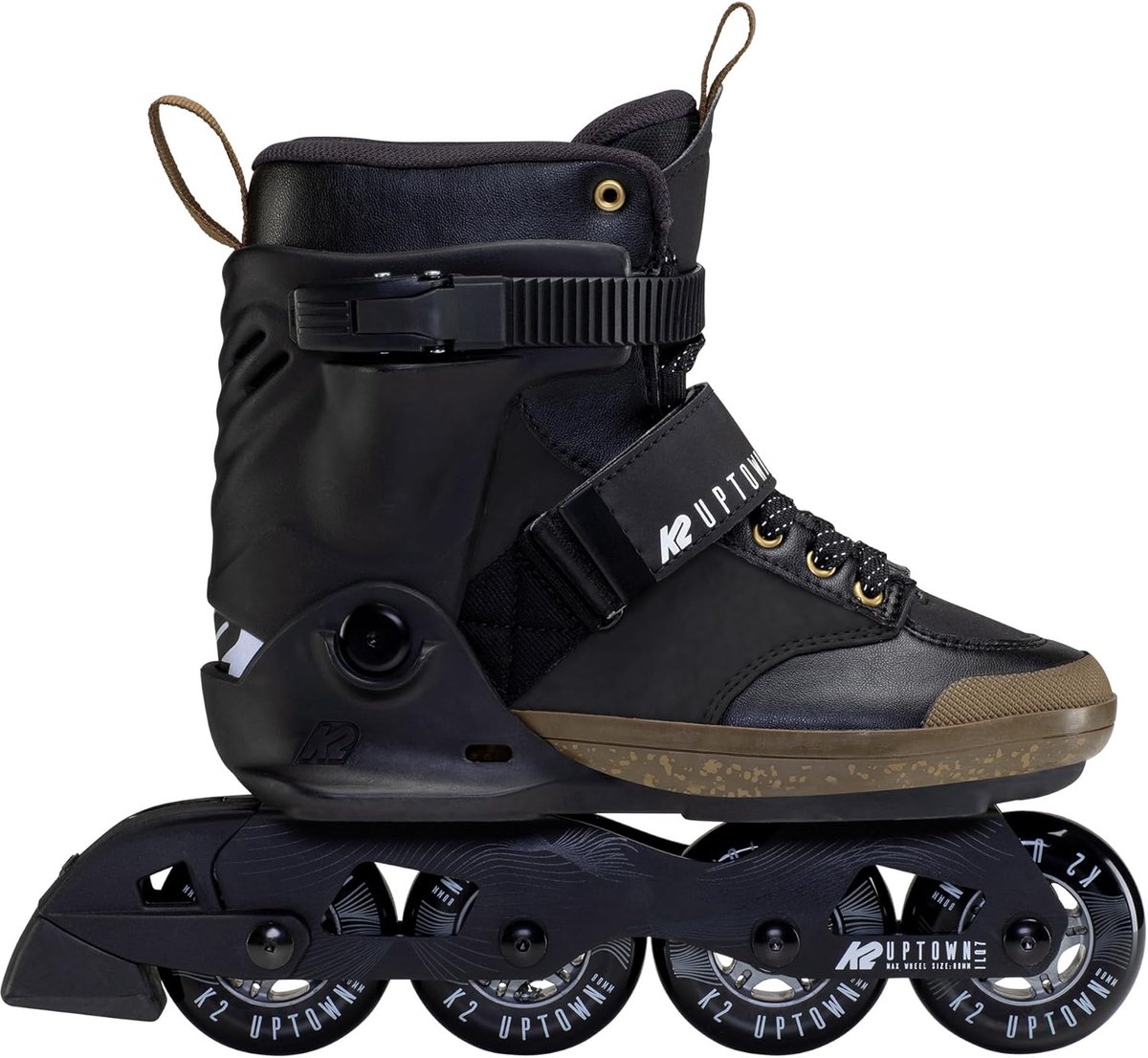 Inline Skates - Skeelers Rolschaatsen - Stedelijk Vervoer - Originele Softboot Technologie - 80 mm wielen - Zwart Goud