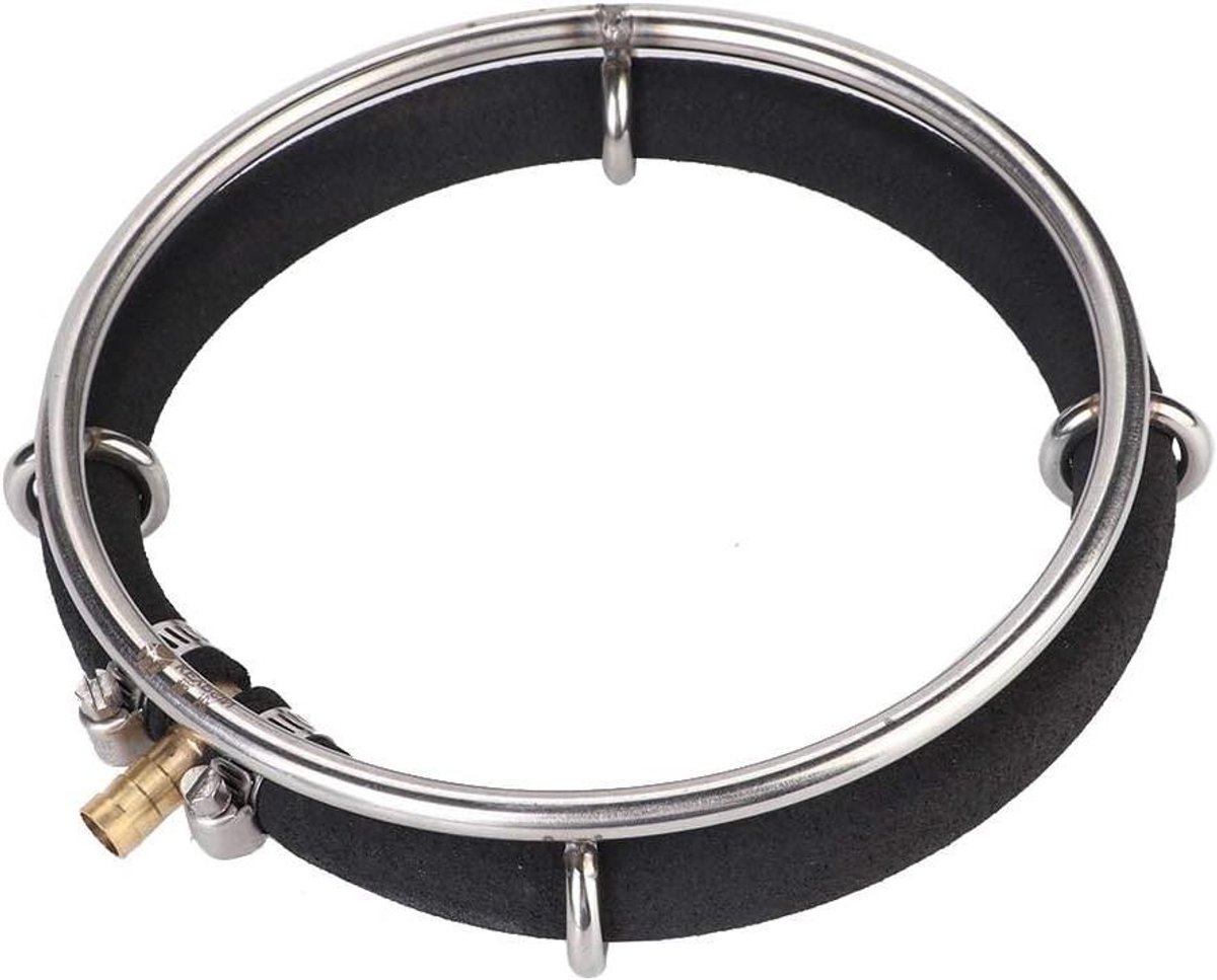 Luchtbel Ring Diffuser - Aquarium Luchtsteen - Zuurstof Toevoegen - Gelijkmatige Bubbel Productie - 25 cm - Zwart