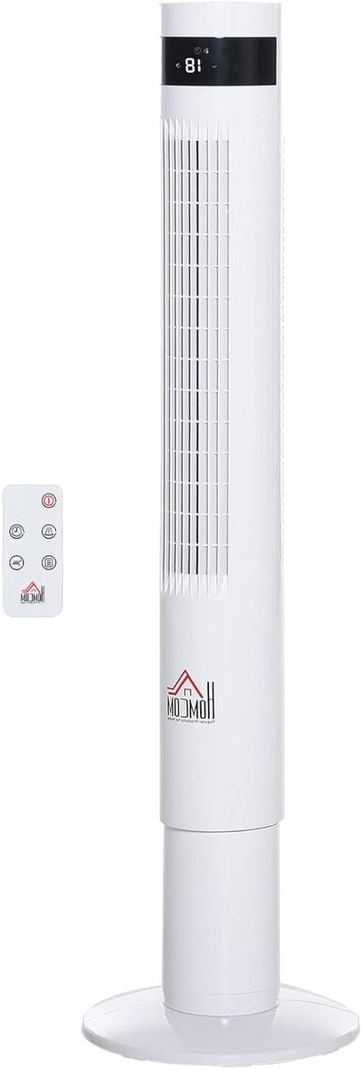 Torenventilator - Kolomventilator Statiefventilator - Ruimte Koelen - 85 Graden Oscillatie - 110 cm Hoog - Wit – foto 7
