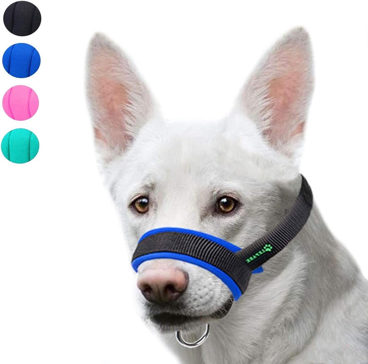 Honden Muilkorf - Snuitmand Hond - Veilig Wandelen - Ademend Zachte Stof - Maat M - Blauw