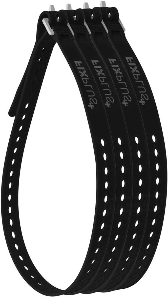Spanbanden - Gummizurrband Sjorbanden - Bagage Vastzetten - Met Gesp - 86 cm - Zwart