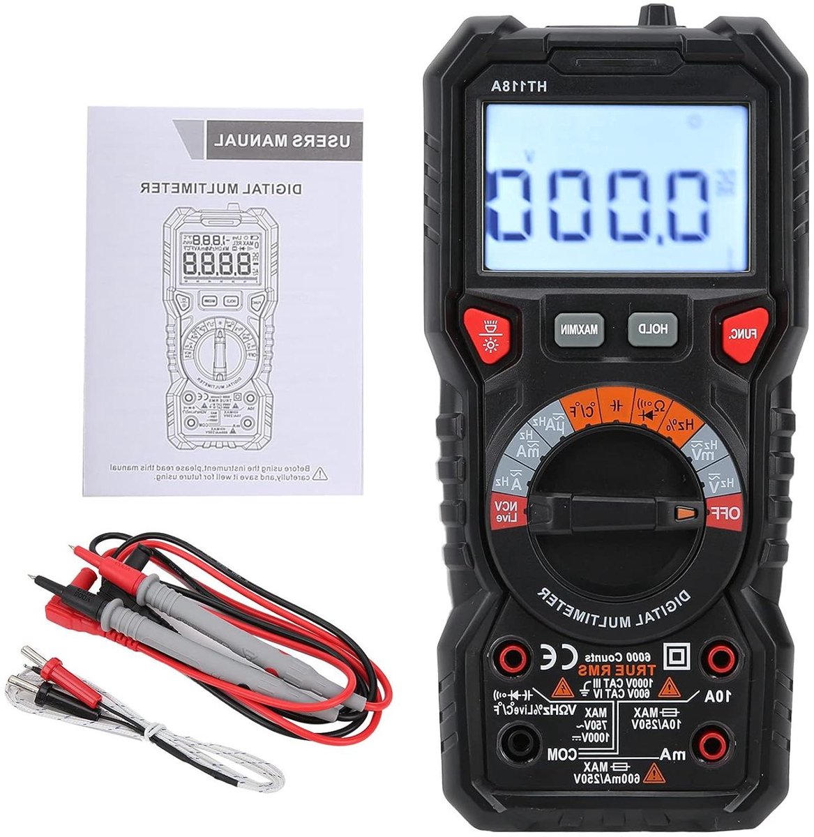 Digitale Multimeter - Spanningstester Stroommeter - Elektrische Metingen - Automatisch Bereik - Niet gespecificeerd - Niet gespecificeerd