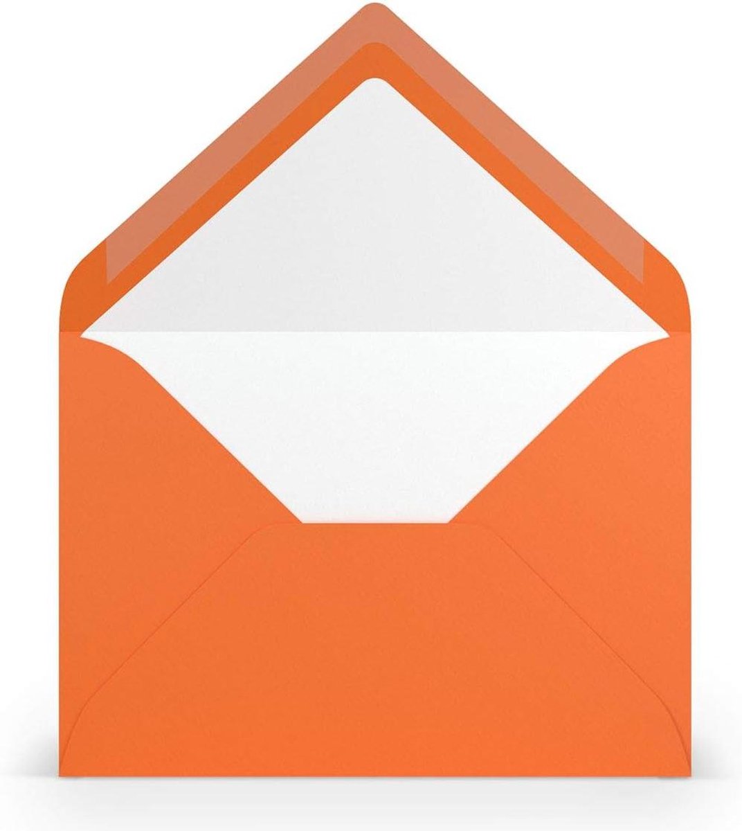 Enveloppen DIN B6 - Papieren enveloppen Brievenveloppen - Bijzonder Briefverkeer - Egoutteur-ribbels met zijden voering - 150 stuks - Oranje geribbeld