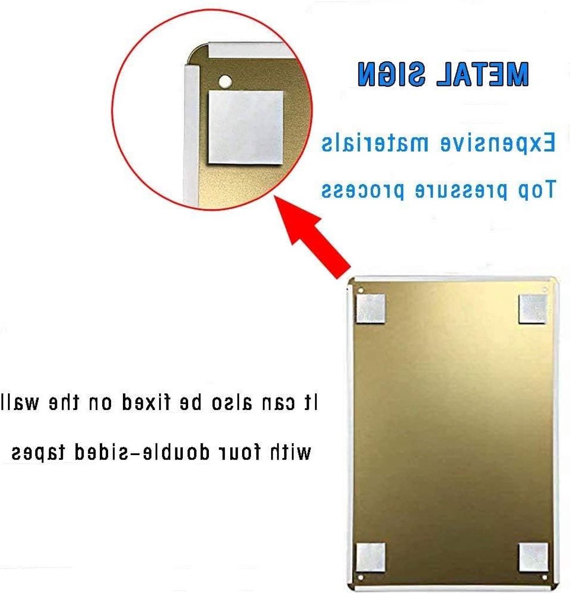 Waarschuwingsbord - Tinnen bord Metalen plaquette - Locatie Beveiligen - Gevouwen Rand - 12x8 Inch - Metaal