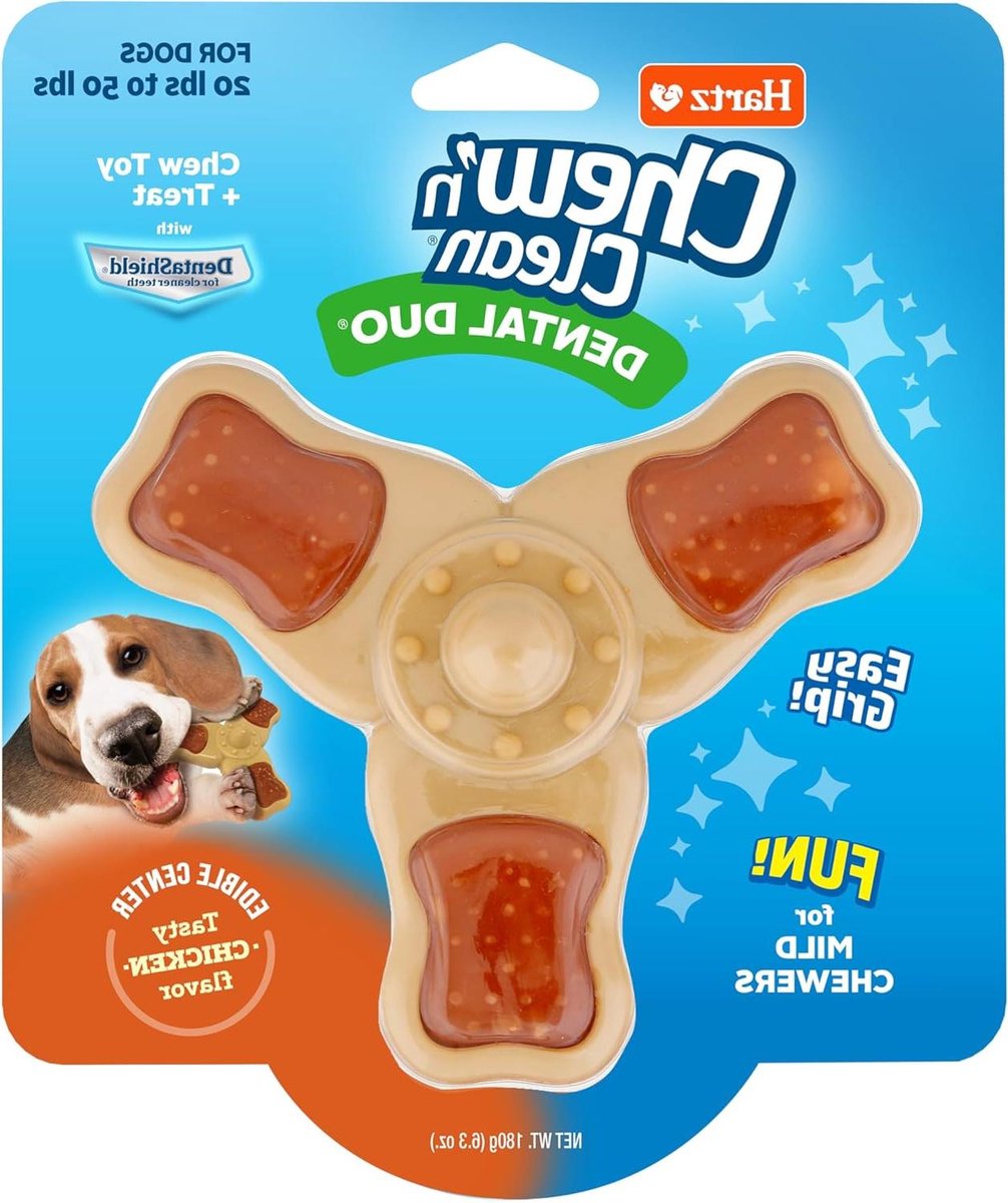 Hondenspeeltje - Kauwspeeltje Hond Honden Traktatie - Tanden Schoonmaken - Met Kip Smaak - Medium - Nylon