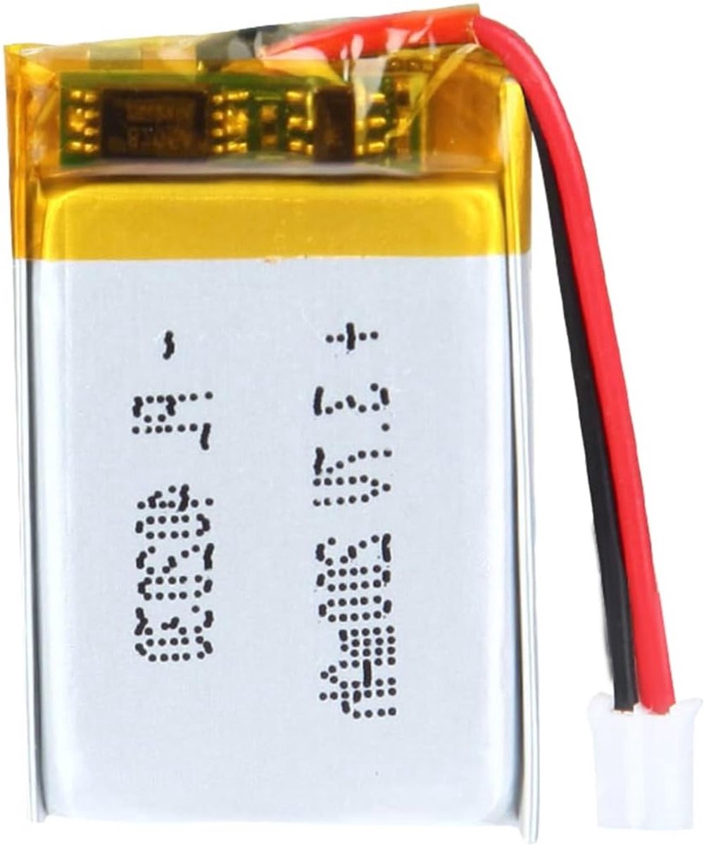 Oplaadbare 3.7 V 180 mAh Lithium Polymer Batterij met 2P-PH Aansluiting en 2 mm Rastermaat voor Elektronica en DIY Projecten