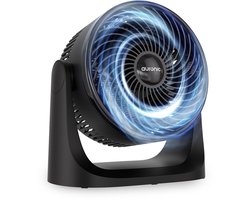 Auronic Tafelventilator - 3 Snelheden - Mini Ventilator - Vloerventilator - Muurmontage mogelijk - 41db - 90° Oscillatie - 7 Meter Luchtstroom - Zwart