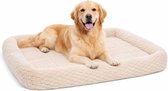Hondenkussen – Hondenmand – Naya Rechthoekig Beige met rand 116x69cm – luxe ligcomfort – extra ondersteuning