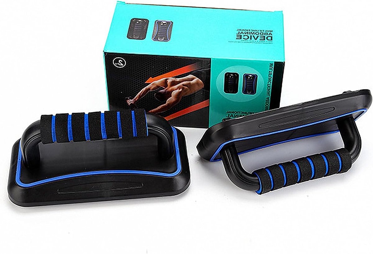 Multifunctionele Push Up Bars en Ab Roller Kit met 8 Wielen voor Thuis Fitness | Ideaal voor Buikspieren, Borst, Armen en Schouders Training