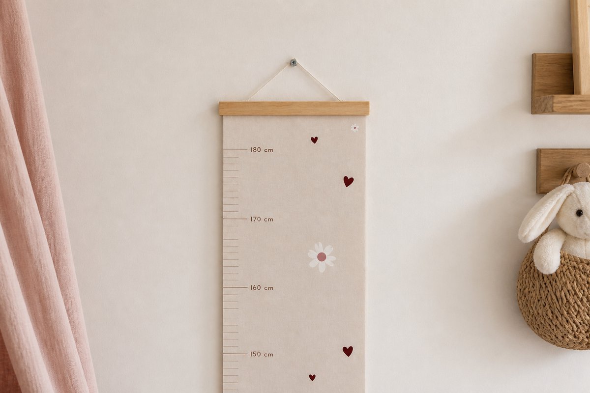 WeLikeToLove Groeimeter - Meisje - Kraamcadeau - Babyshower cadeau - Babykamer decoratie - Kinderkamer - Hout - Geboorte – foto 2