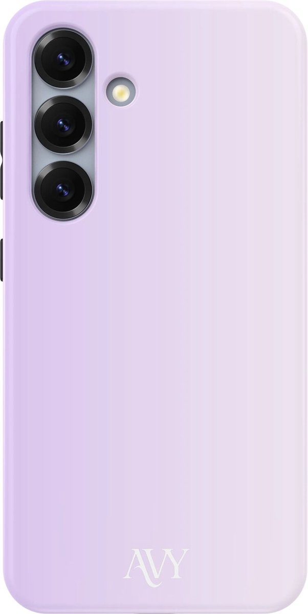 AVY Hoesje geschikt voor Samsung Galaxy S25 | Lavender Glow | Paars | Hard Shell Back Cover | Compatibel met MagSafe & Qi2