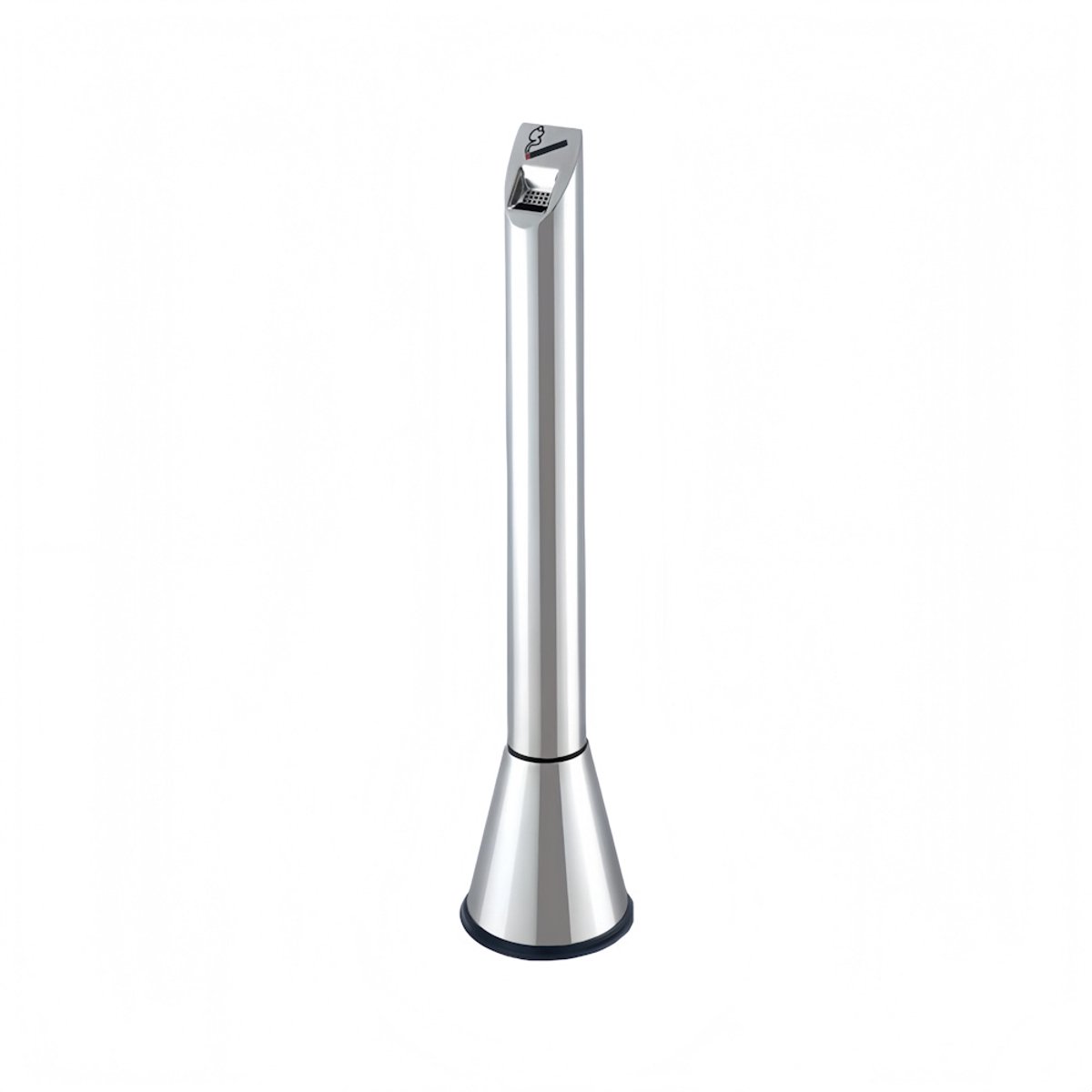 Decopatent - Grote Staande Asbak RVS - Rookpaal Peukenzuil voor Binnen & Buiten - Vrijstaande ronde Hoge Asbak - Afm: 25 x 25 x 110 Cm.