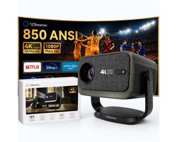 123Beamer - A2 - Projector - 850 ANSI - Android 13 - Projector - Full Hd 4K