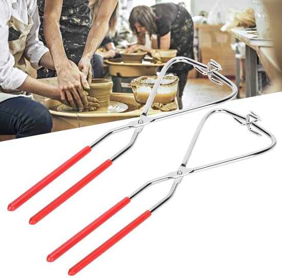 Allecto - Pottery Enamel Dipping Pliers - RVS met Rubber Handvat - 2 Stuks Pottery Tools van Merkloos — afbeelding 5