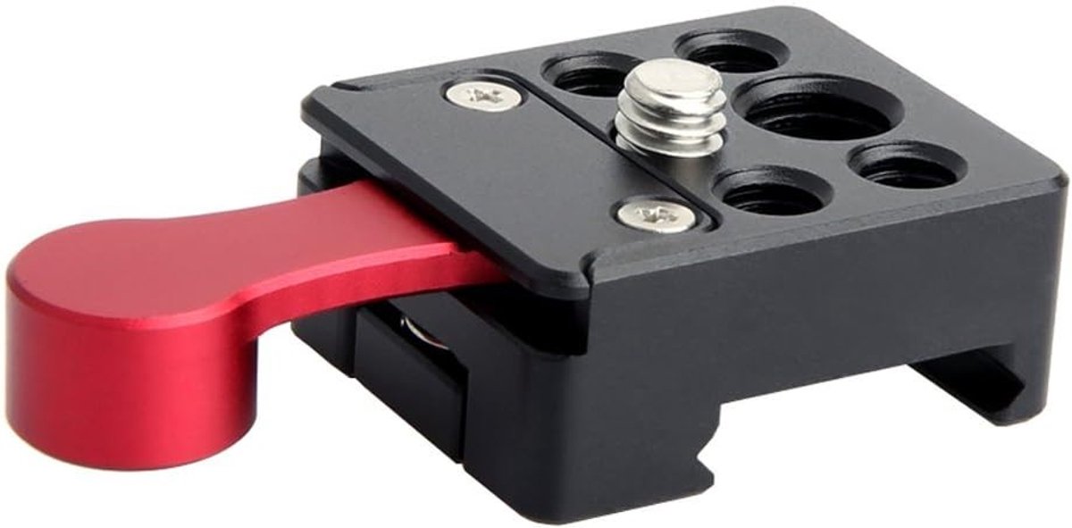 Snelkoppeling NATO Clamp met Vergrendelhandvat voor Monitor, LED Licht en Microfoon, Verstelbare Rail Bevestiging