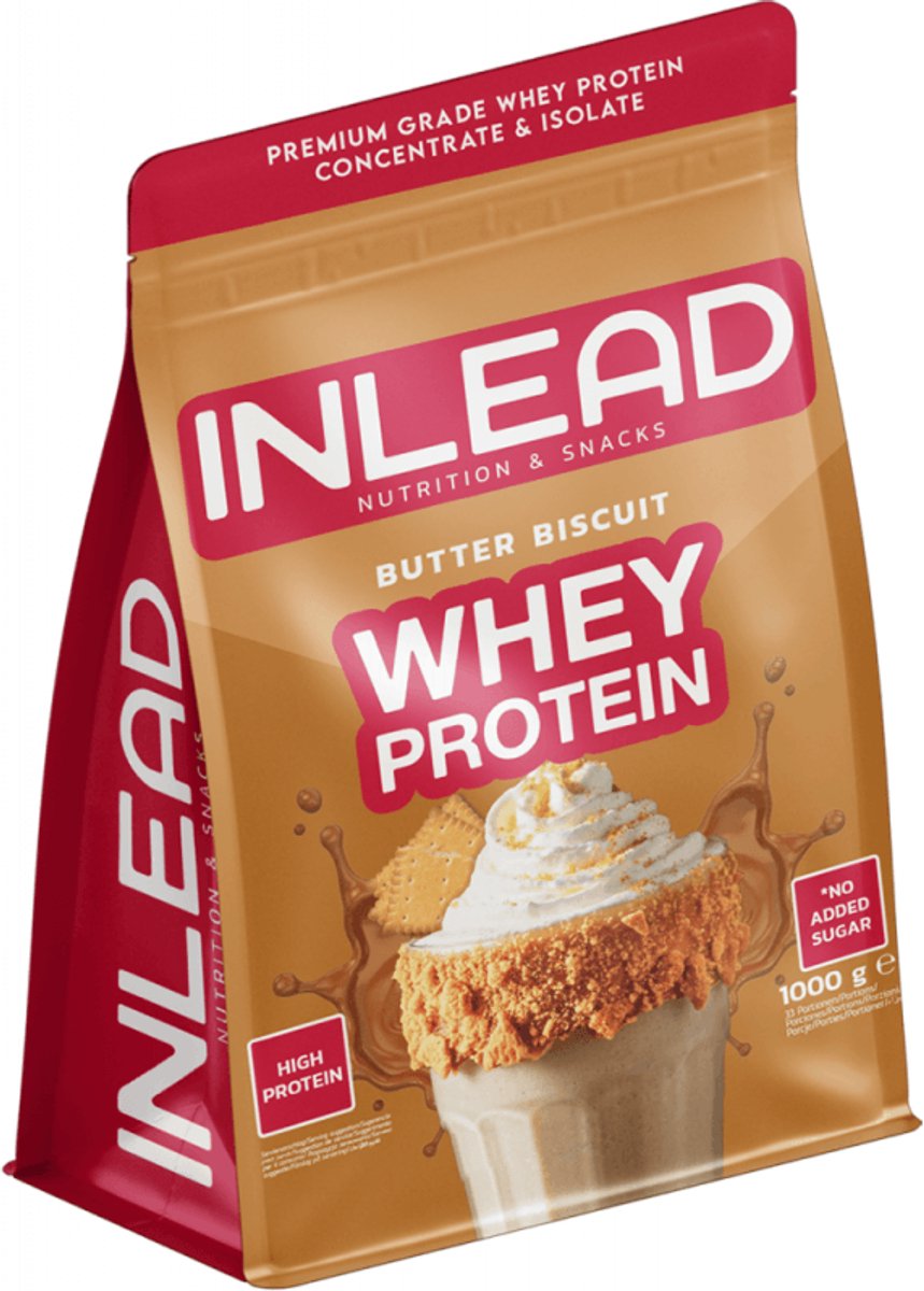 Inlead Whey Protein (1000g) Butter Biscuit - Eiwitten - Wei-eiwit Mix