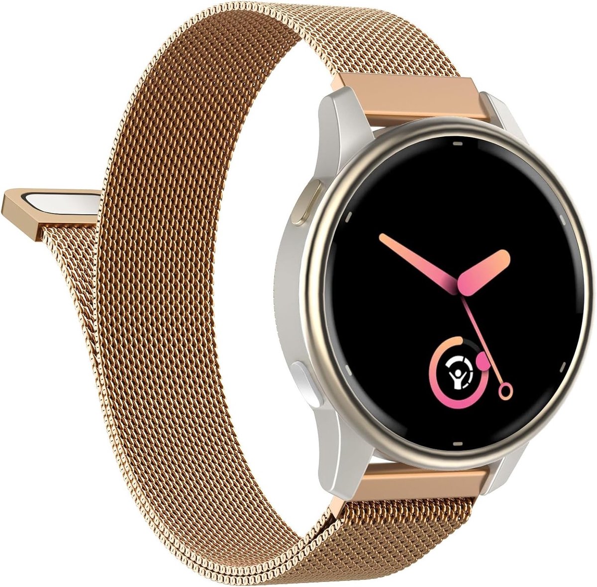 Stalen Mesh Horlogeband 18mm 20mm 22mm voor Garmin Venu 3S/Venu 4 en Vivoactive 5/6/4S/3, Geschikt voor Forerunner 265S/255S, Snelle Vervangband voor Dames en Heren