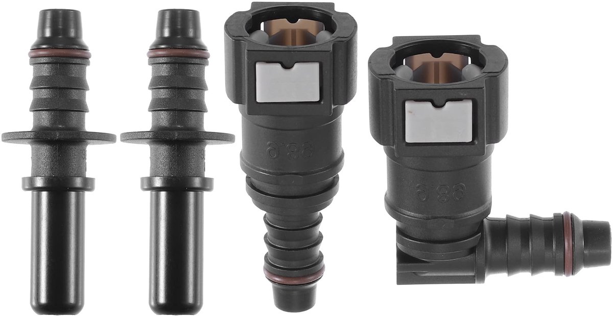 Dailygoody - Brandstofleiding Slang Connector - 25/64 inch naar 13/32 inch - Hoogwaardig en duurzaam - Zwart - Snel en eenvoudig te installeren - Ges