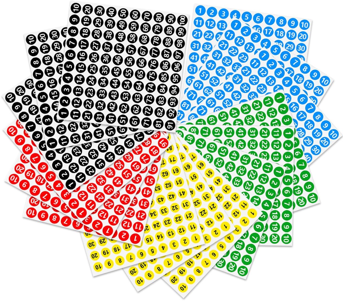 Allecto - Cijferstickers - Weerbestendige stickers 1-100 - Voor opbergdozen en kluisjes - Ideaal voor binnen en buiten - Perfect voor diverse doele...