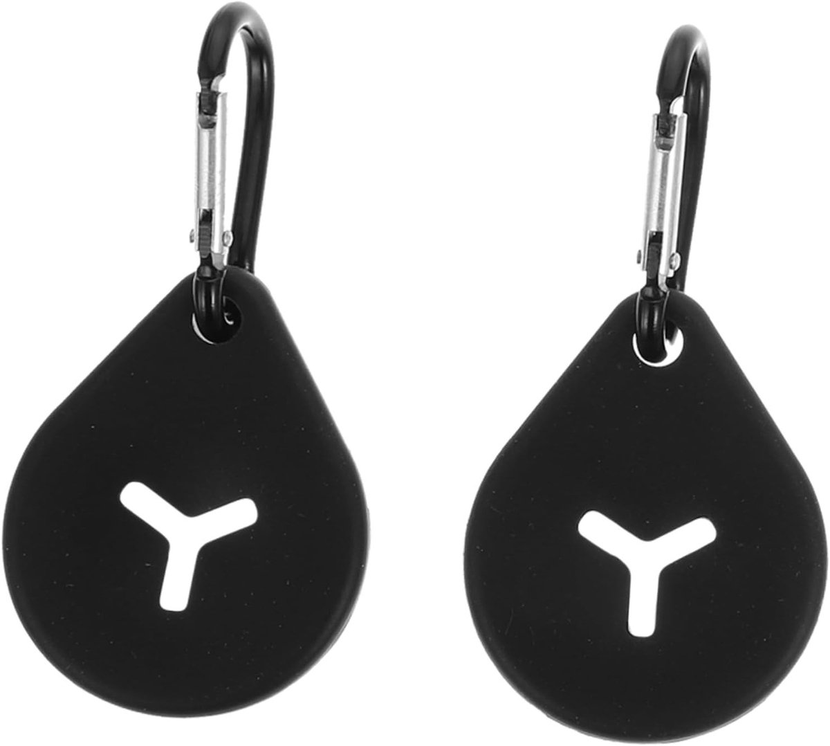 Set van 2 Zwarte Poepzakhouders met Haken - Handsfree Houder voor Hondenpoepzakjes
