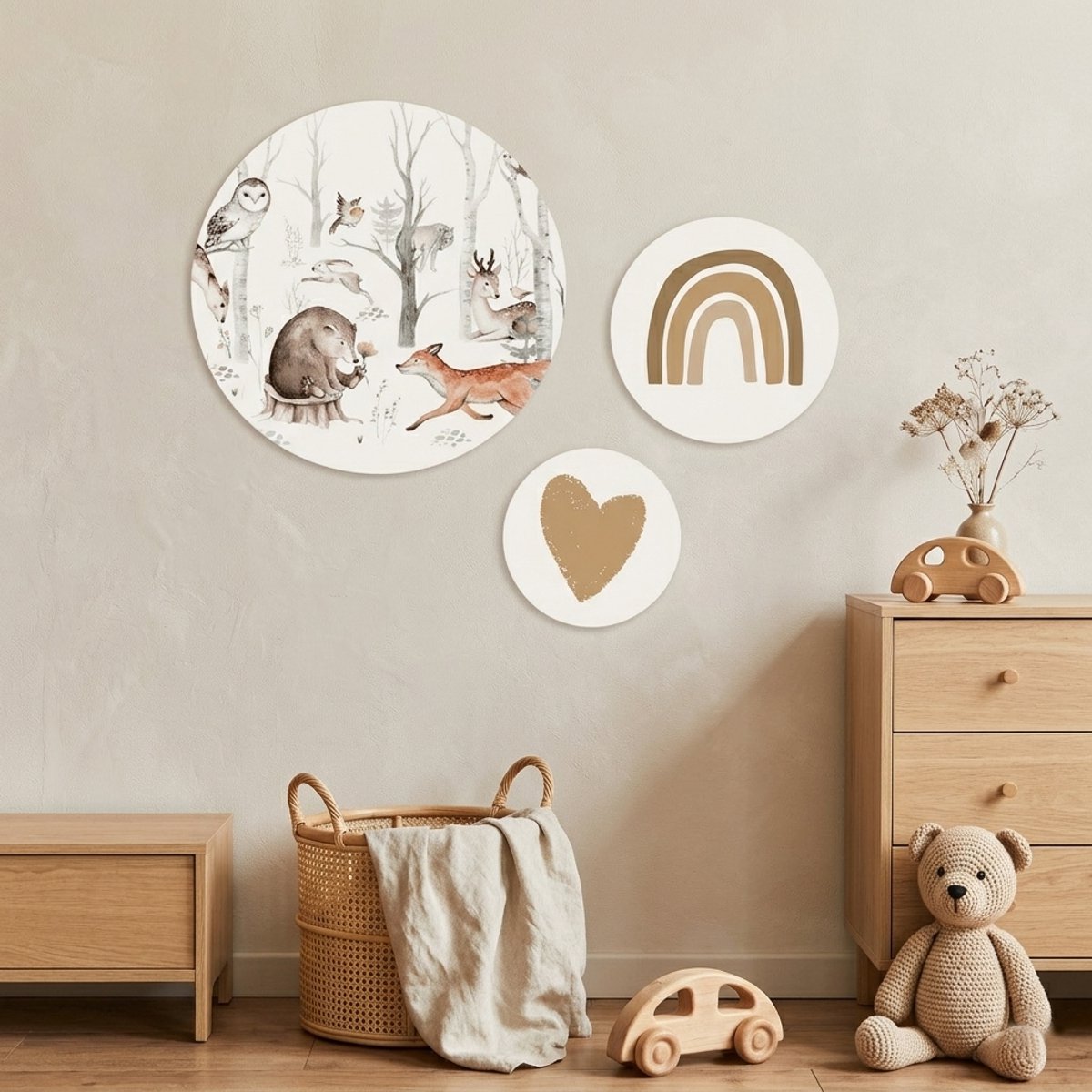 Muurcirkel | Bosdieren | Camel | kinderkamer | babykamer jongen & meisje