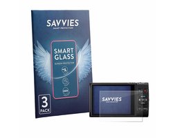 3 Stuks Savvies Screenprotector - geschikt voor Canon Digital Ixus 285 hs - beschermfolie glas transparant