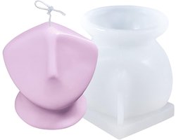 3D Art Abstract Gezicht Kaarsen Mal voor Silicone Gieten, Zeep Mould en Epoxy Gieten voor Aromatherapie en Decoratie