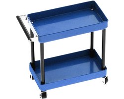 Metal Tool Trolley Organizer with Wheels for Workshop Garage - Easy to Assemble (Blue) - for RC Accessories 1/8 1/10 1/12
