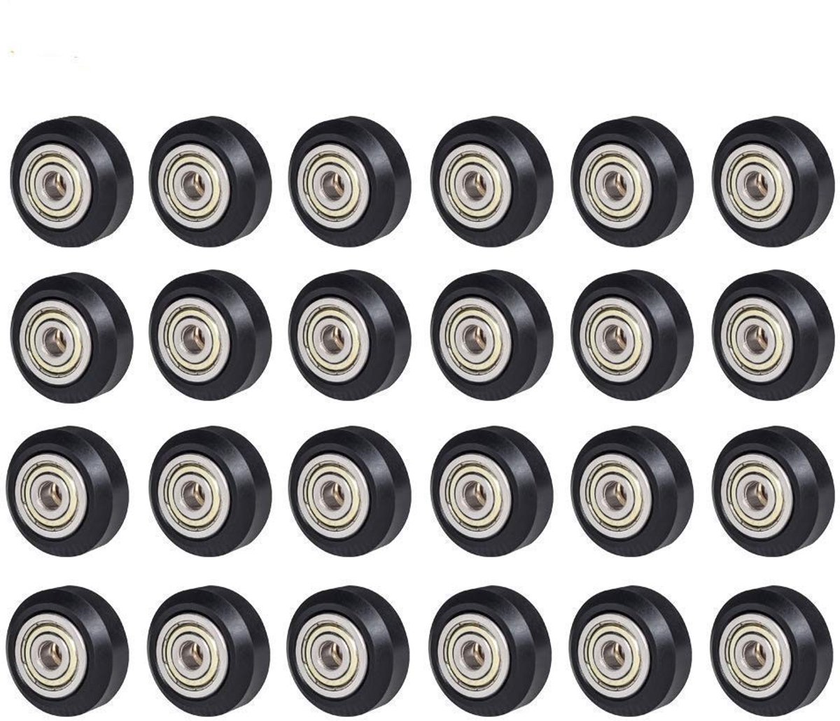 V-Slot POM Wielen Set voor 3D-printer (24 Stuks) - Geschikt voor Lijngeleiding