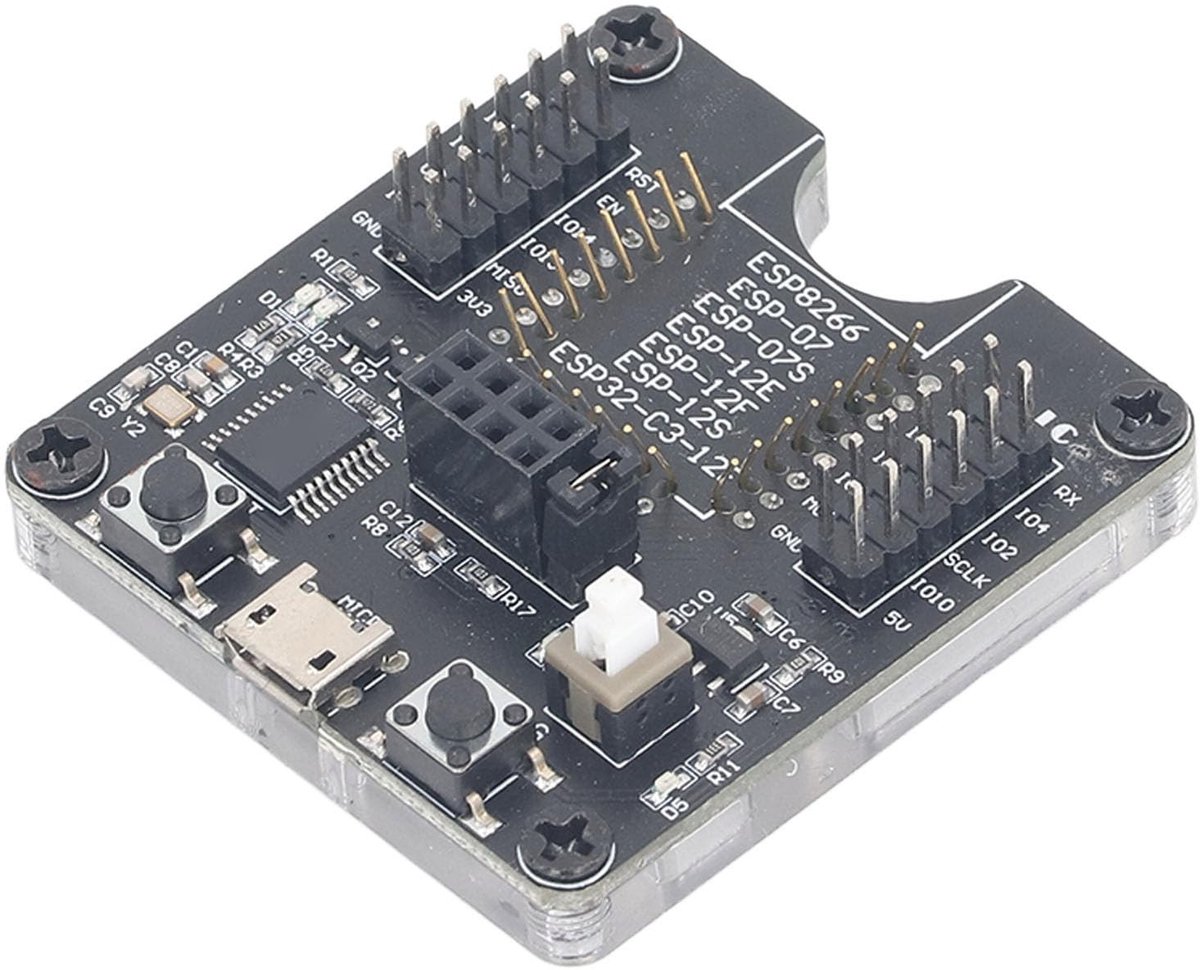 Dailygoody - ESP8266 Brandertestframemodule - Compact en lichtgewicht - Ideaal voor firmware testen - Geschikt voor ESP12F, ESP07S, ESP12E, ESP01