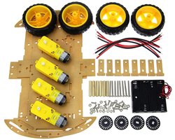 Dailygoody - Smart Car Robot - 4WD Robot Chassis Kit - Eenvoudige installatie - Flexibele draaibeweging - Voor kinderen van 0 tot 10 jaar - Leuk en le..
