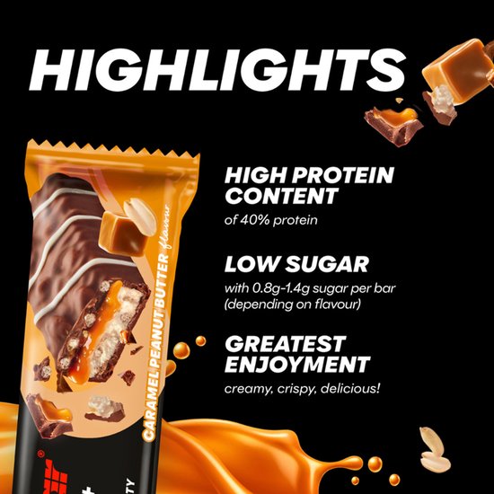 Powerbar eiwitreep - 40% Protein+ Bar - Caramel Peanut Butter - 12x40g — afbeelding 4