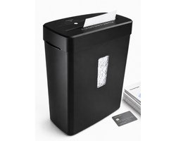 Papierversnipperaar - 13L - P4 Cross Cut - 8 A4 vellen - Creditcard Vernietiger - Zwart - Vivid Green