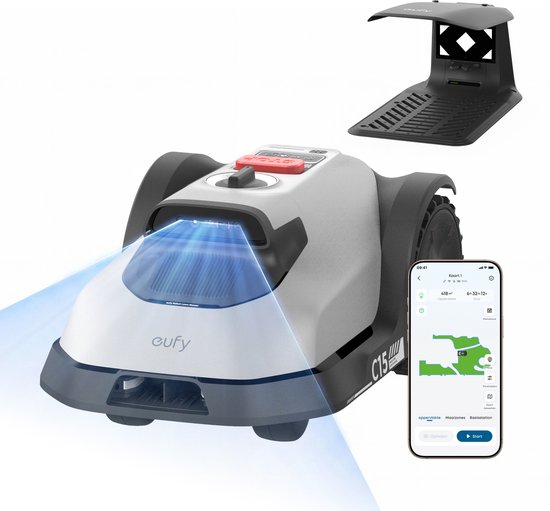 eufy Robotgrasmaaier C15 - Draadloos - Automatische mapping - 20 cm maaibreedte - 500 m� rendement