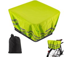 Fietskrathoes - Met reflecterende strip - 46*32*20CM - Krathoes - Crate cover - Fietsmandafdekking - Waterdich - Fietskrat afdekhoes - Regenbescherming fietsmand voor - Regenhoes voor mand achter - UV bescherming - Voor alle manden