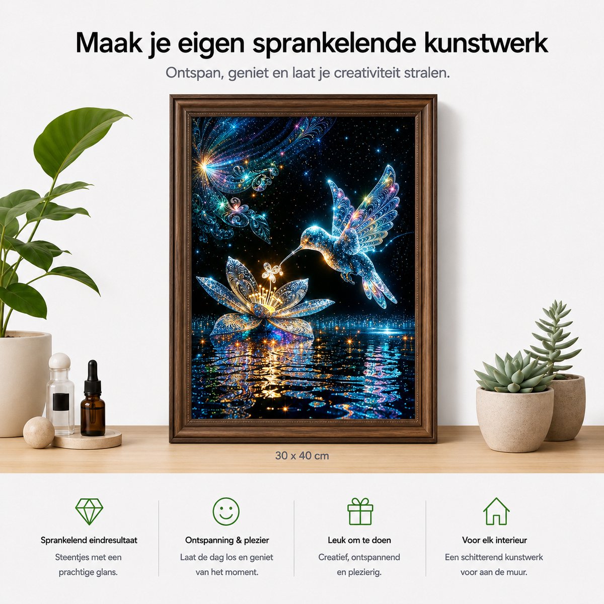 BOTC Diamond Painting Volwassenen - Diamond Painting Kinderen - Diamond Painting Pakket Volledig - Vogel - 30x40CM — afbeelding 6