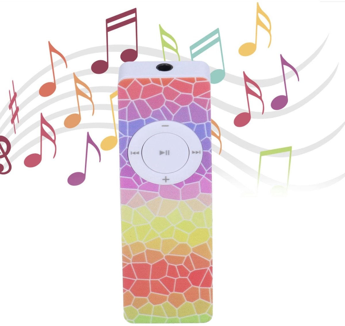 VT Goods - Draagbare MP3-speler - Ingebouwde luidspreker - Ideaal voor sport en vrije tijd - Compact en slank ontwerp - Ondersteunt FM-radio en opna..